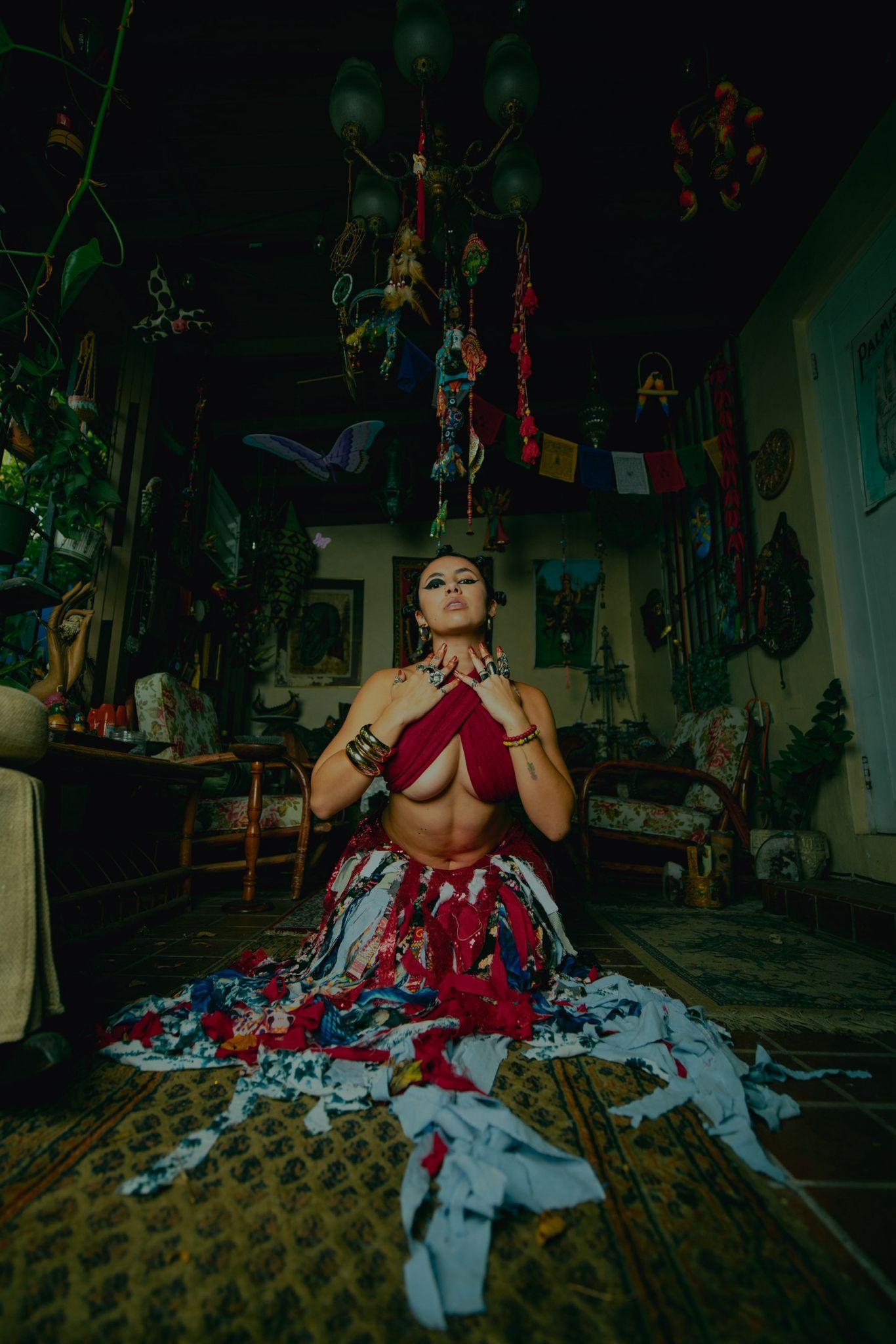 Living room ritual scene